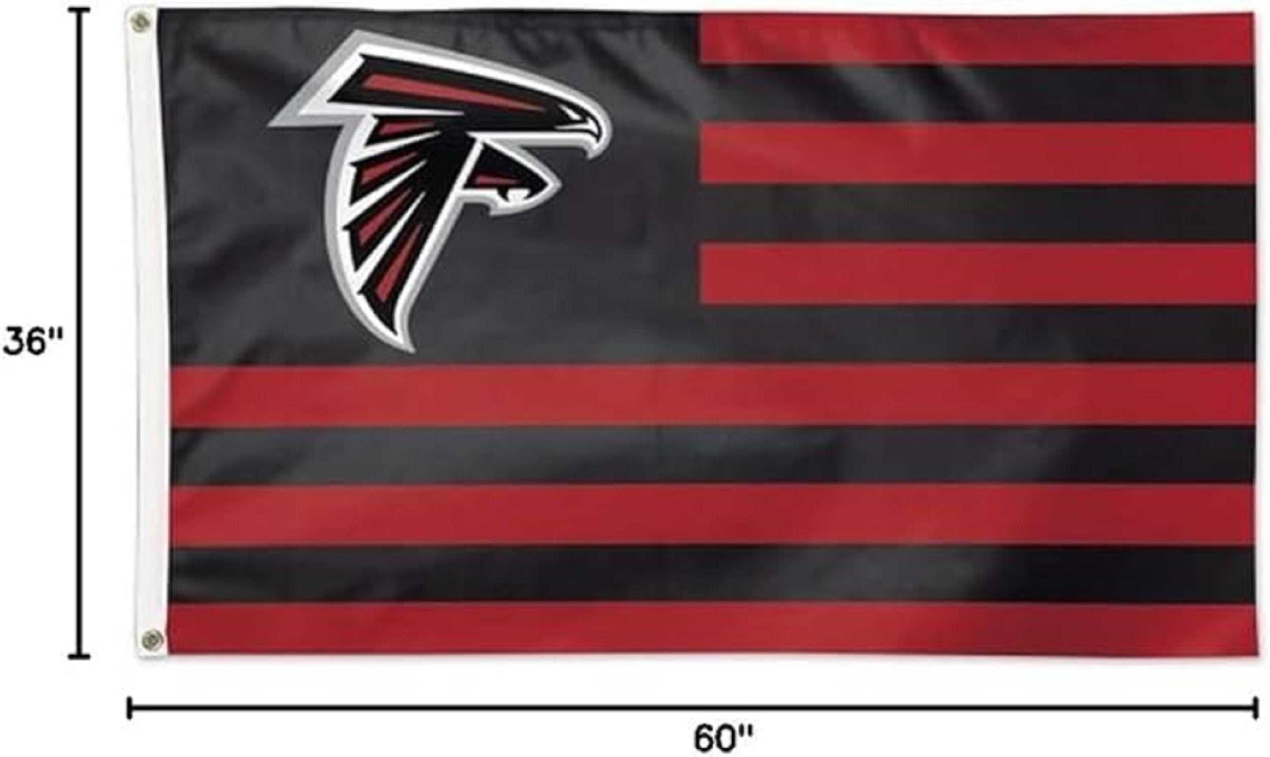 Atlanta Falcons Premium 3x5 Feet Flag Banner, Nation Design, Metal Grommets, Outdoor Use, Single Sided 2