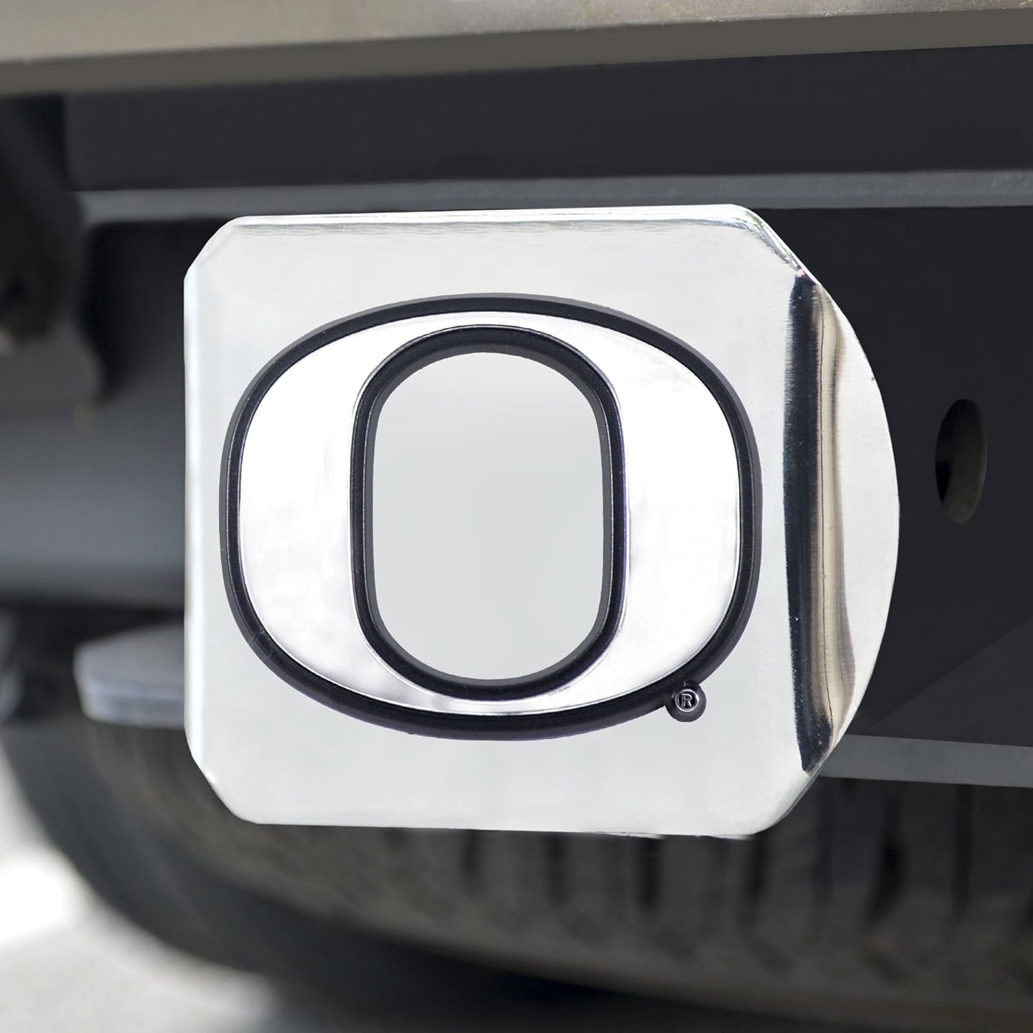 University of Oregon Ducks Hitch Cover Solid Metal with Raised Chrome Metal Emblem 2" Square Type III 2