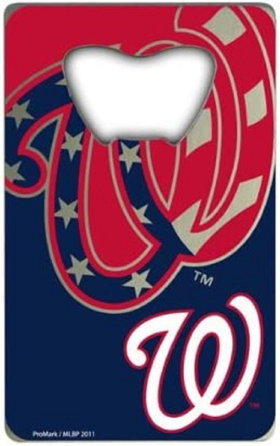 Washington Nationals Heavy Duty Metal Bottle Opener Credit Card Size 2 x 3.25 Inch 1