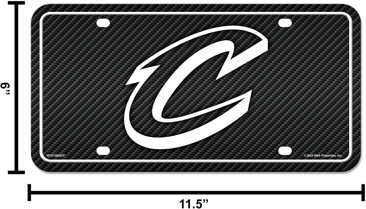Cleveland Cavaliers Metal Tag License Plate Aluminum Novelty Carbon Fiber Design 12x6 Inch 6