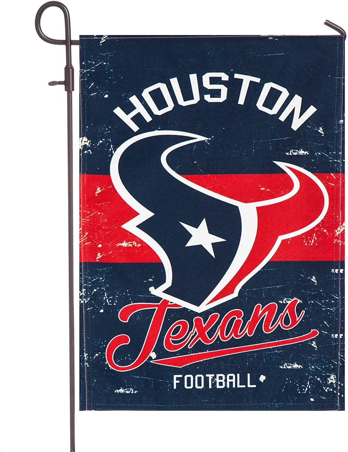 Houston Texans Premium Garden Flag Banner, Double Sided, Retro Vintage Design, Linen, 13x18 Inch 3