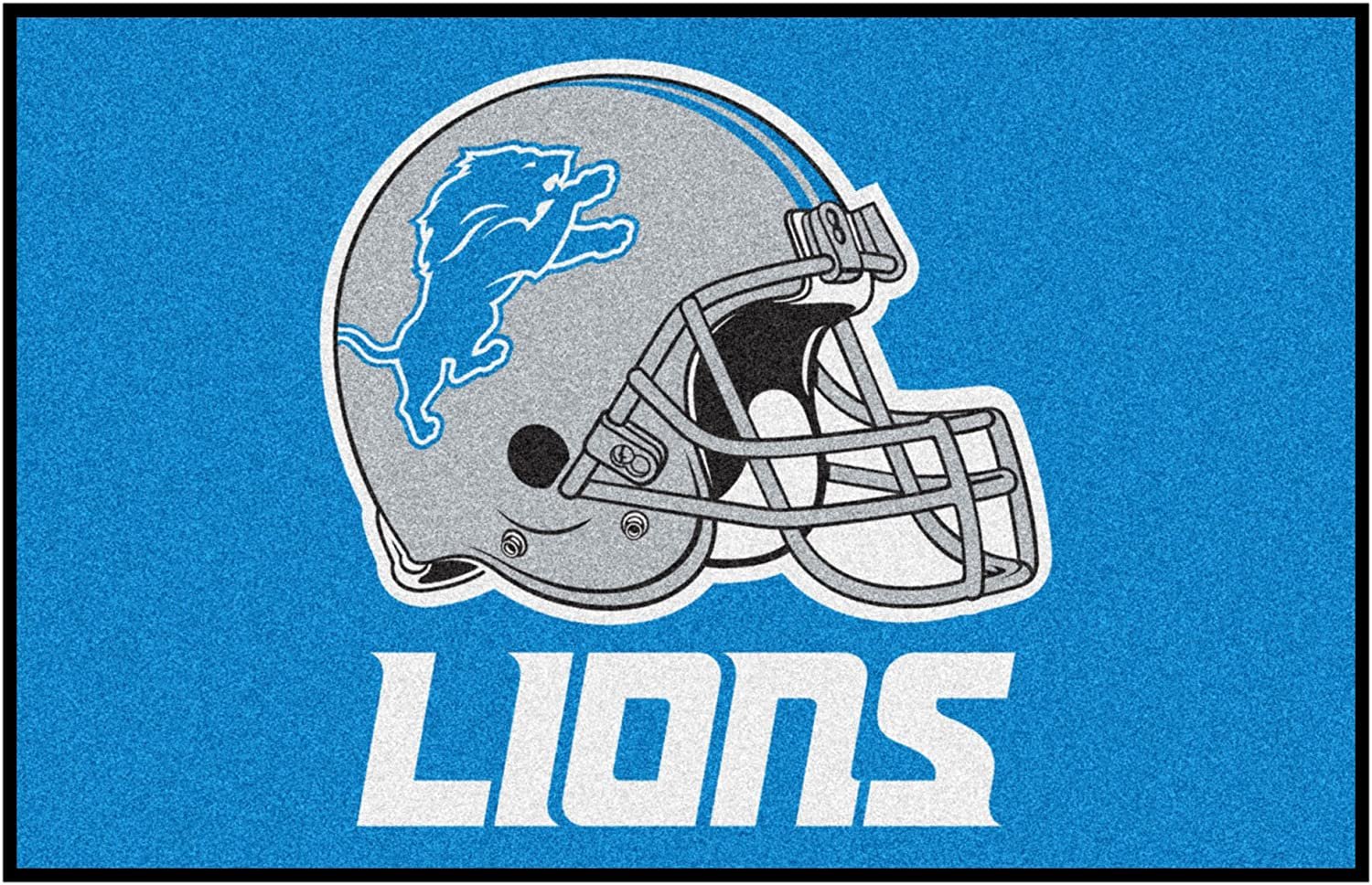 Detroit Lions Floor Mat Area Rug, 20x30 Inch, Nylon, Anti-Skid Backing 1