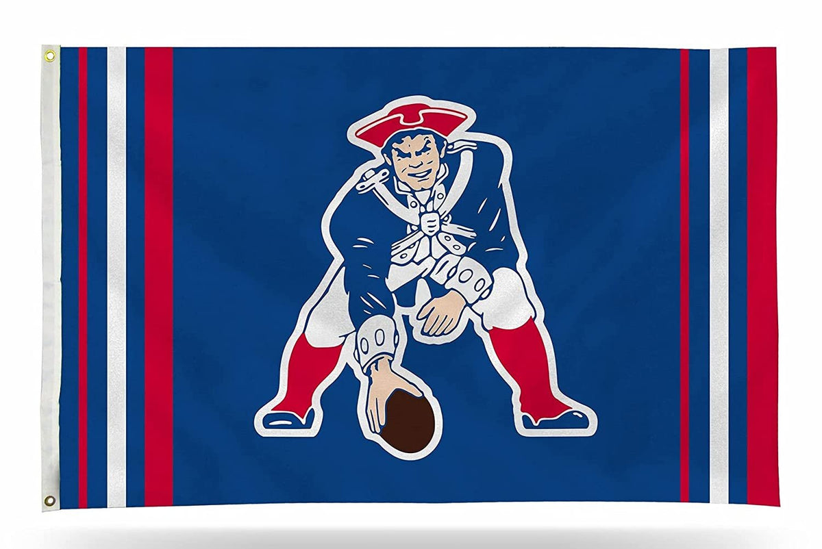 New England Patriots Premium 3x5 Feet Flag Banner, Retro Logo, Metal Grommets, Outdoor Indoor, Single Sided 1