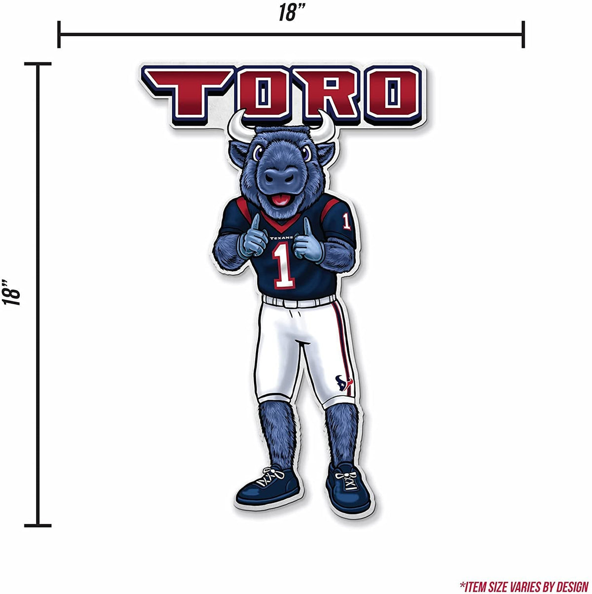 Houston Texans Soft Felt Pennant, Mascot Design, Shape Cut, 18 Inch, Easy To Hang 5