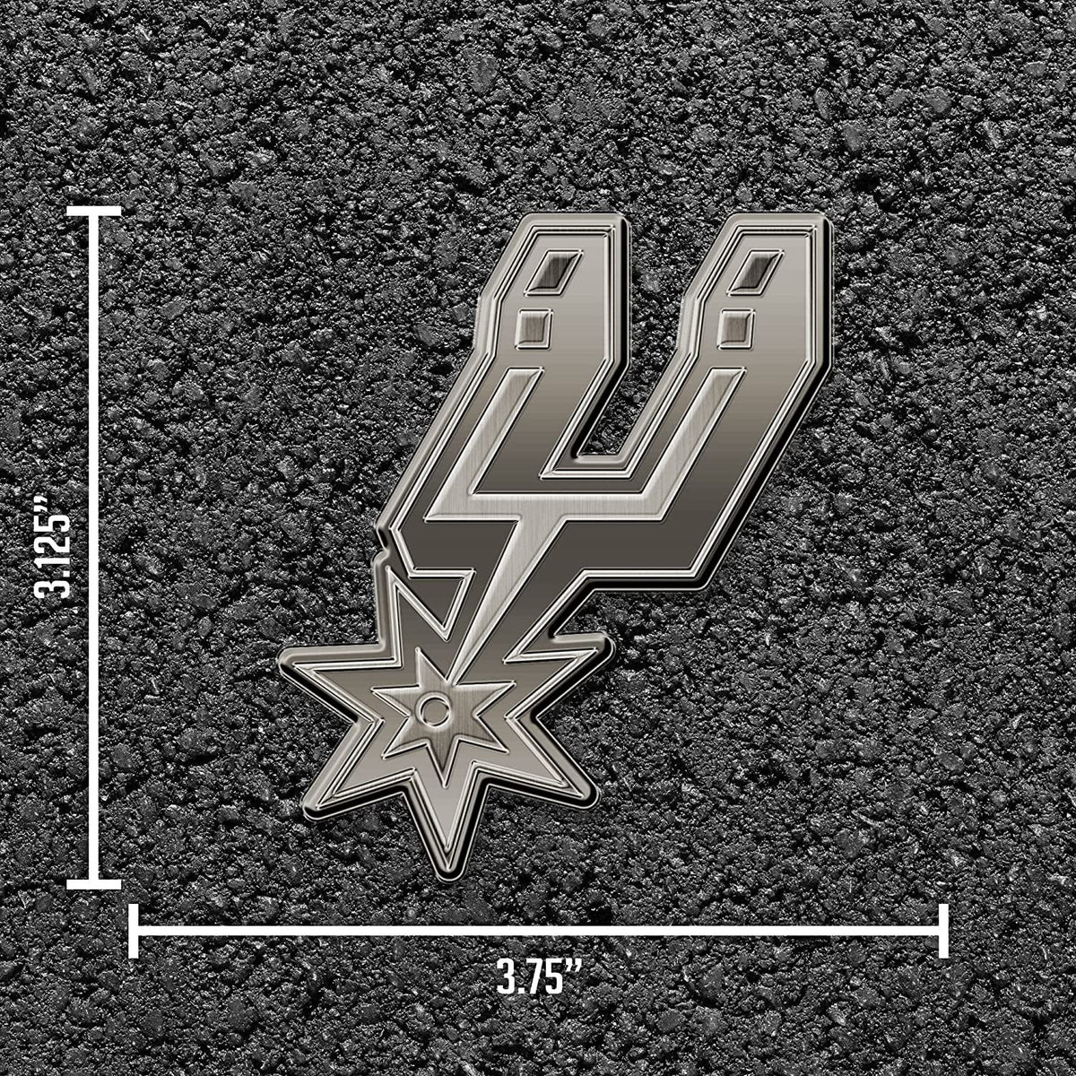 San Antonio Spurs Solid Metal Auto Emblem Antique Nickel for Car/Truck/SUV 6