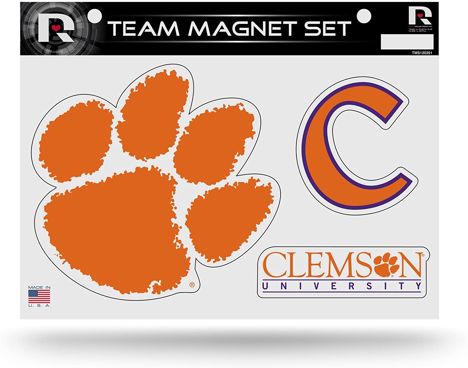 Clemson University Tigers Multi Magnet Sheet Shape Cut 8x11 Inch 1