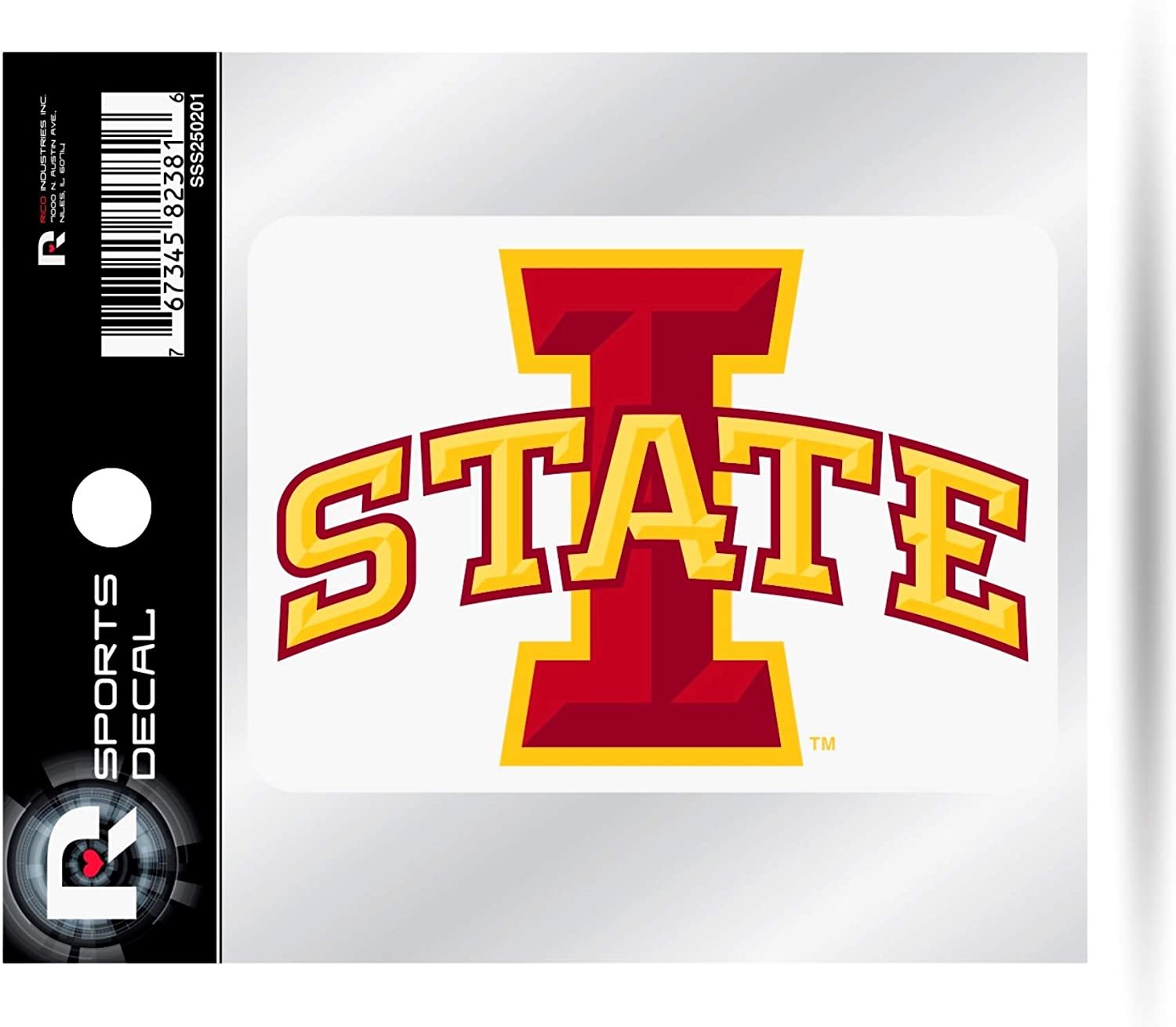 Iowa State Cyclones ISU Premium 4x4 Decal with Clear Backing Flat Vinyl Home Auto Sticker University of 1