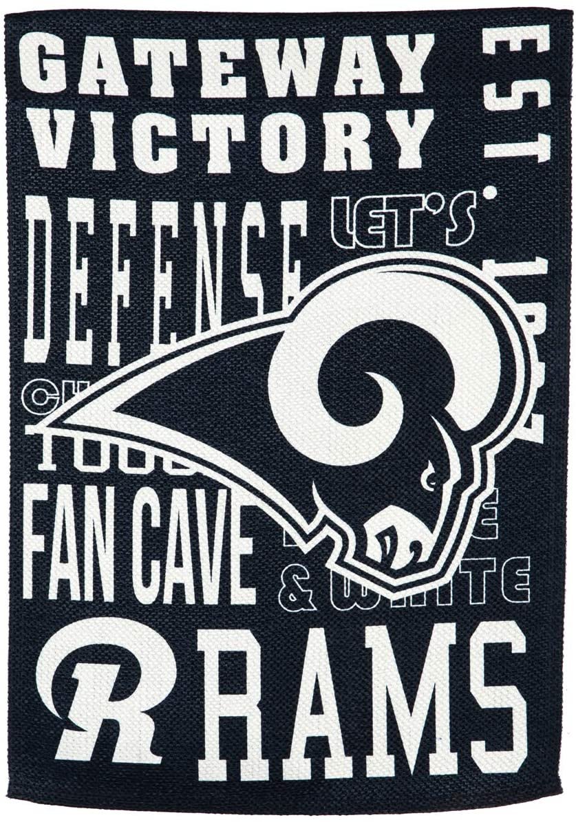Los Angeles Rams Premium Garden Flag Banner, Double Sided, Fan Rules Style, 13x18 Inch 1