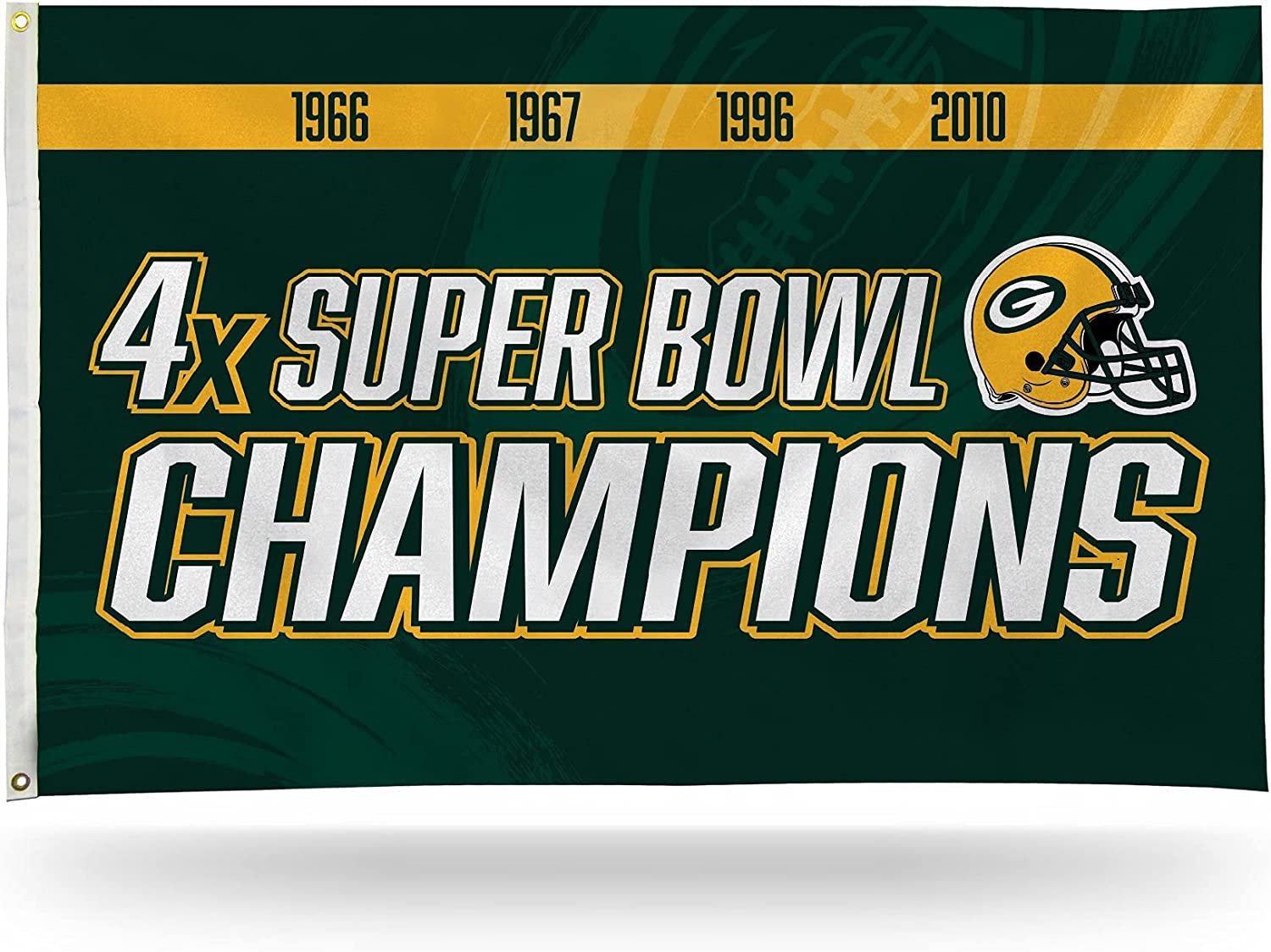 Green Bay Packers Packers 3x5 Flag Banner 4 Time Super Bowl Champions Metal Grommets Outdoor Indoor 1