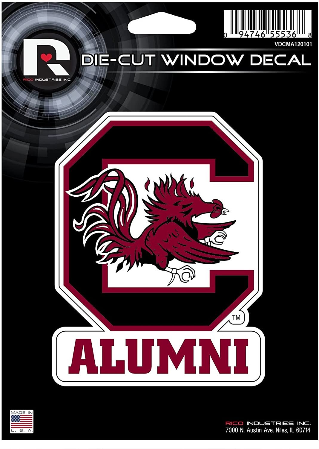 South Carolina Gamecocks USC Alumni 5" Decal Sticker Flat Vinyl Die Cut Auto Home Emblem University of