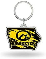 University of Iowa Hawkeyes Metal Keychain State Shape Design 1