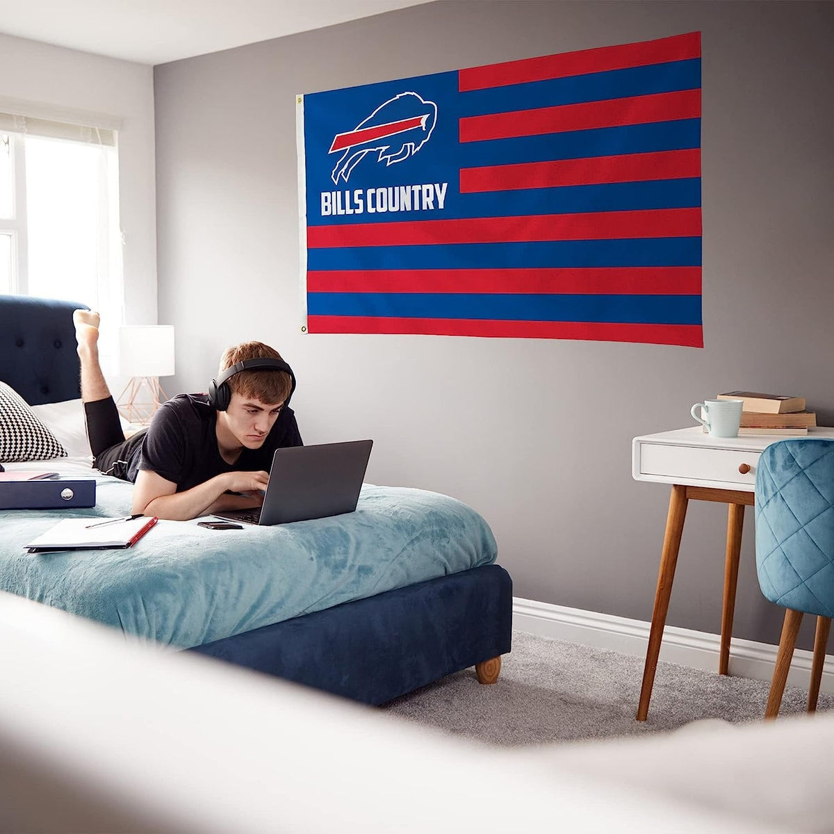 Buffalo Bills 3x5 Feet Flag Banner with Metal Grommets, Country Design, Outdoor Use 4
