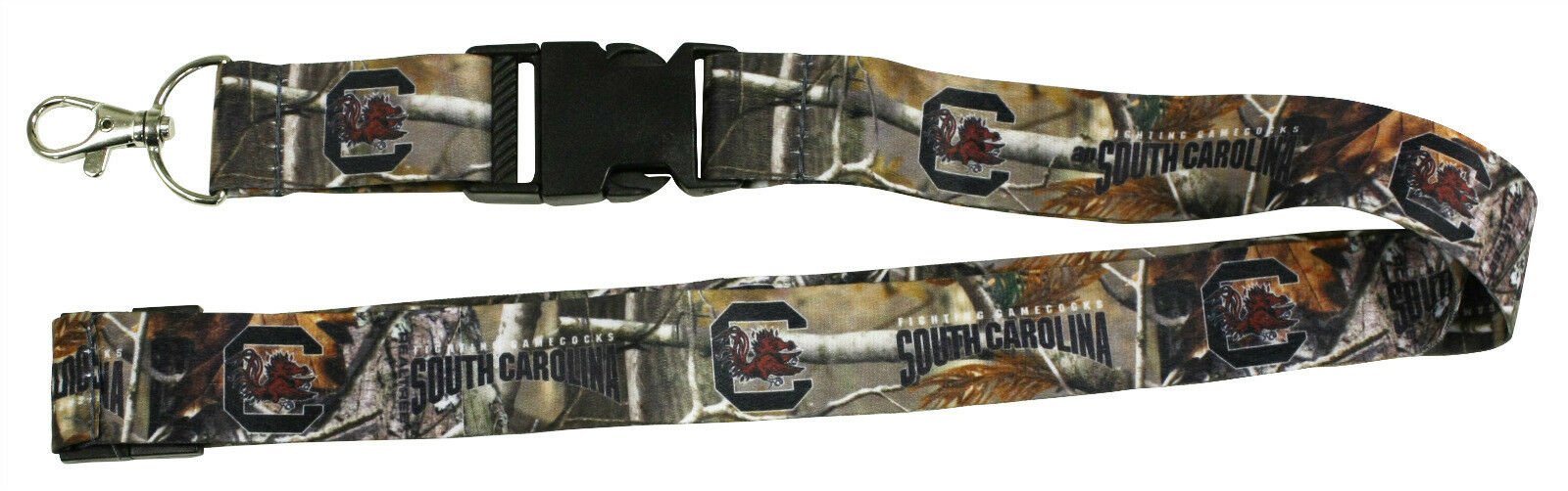 University of South Carolina Gamecocks CamoLanyard Keychain Double Sided Breakaway Safety Design Adult 18 Inch 1