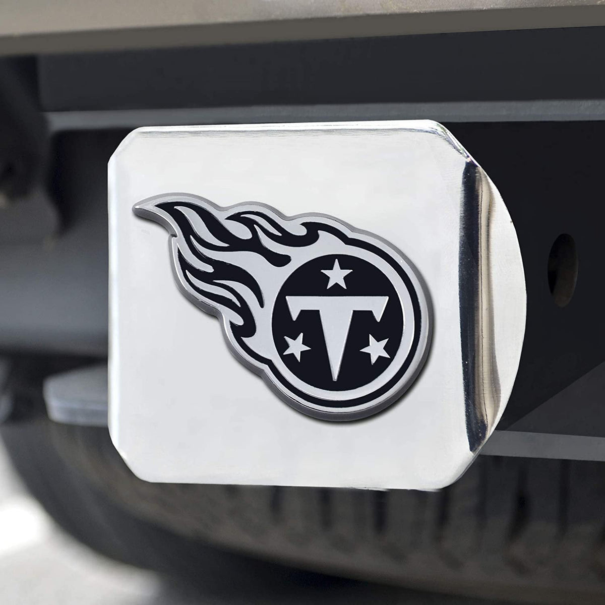 Tennessee Titans Hitch Cover Solid Metal with Raised Chrome Metal Emblem 2" Square Type III 2