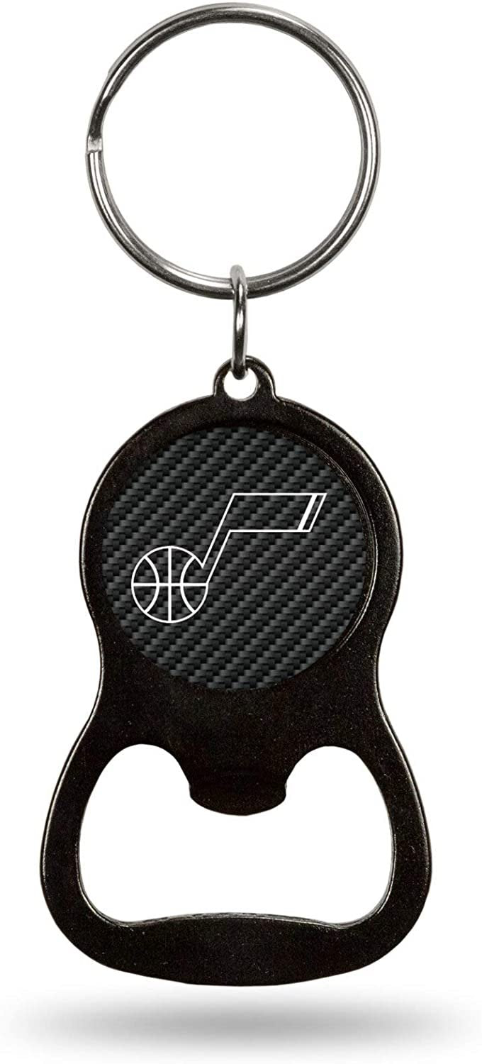 Utah Jazz Bottle Opener Keychain Carbon Fiber Design Metal Basketball 1