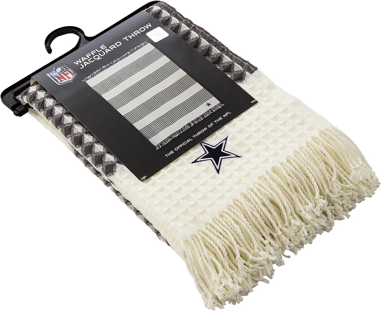 Dallas Cowboys Throw Blanket Waffle Weave Jacquard, 50x60 Inch, Unisex-Adult, 100% Acrylic 4