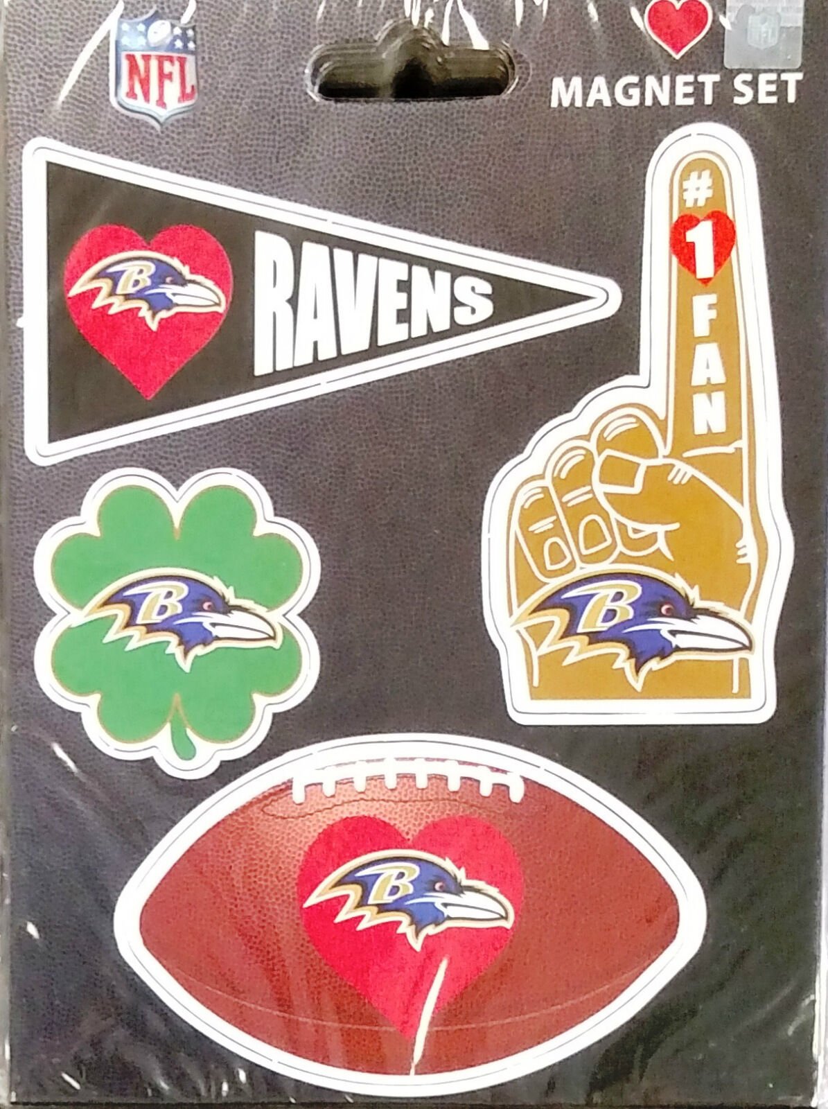 Baltimore Ravens 4-Pack Team Magnet Sheet Auto Home Heavy Duty Football 1