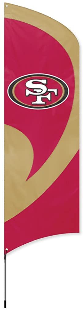 San Francisco 49ers Tall Team Flag Tailgating Flag Kit 8.5 x 2.5 feet with Pole