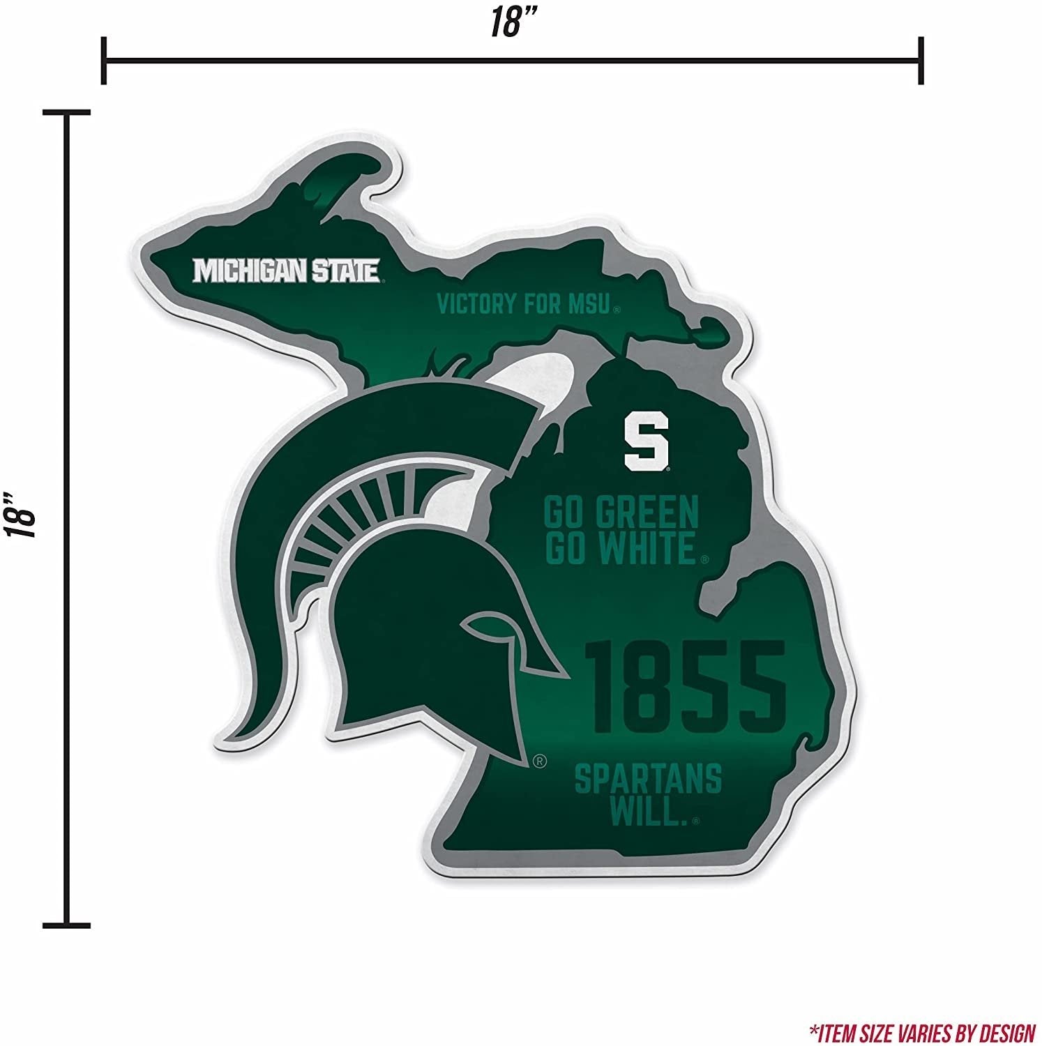 Michigan State Spartans Pennant State Shape 18 Inch Soft Felt University of 4