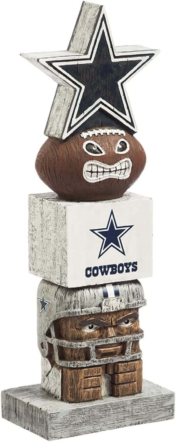 Dallas Cowboys 16 Inch Tiki Totem Garden Statue Resin Outdoor Decoration 1