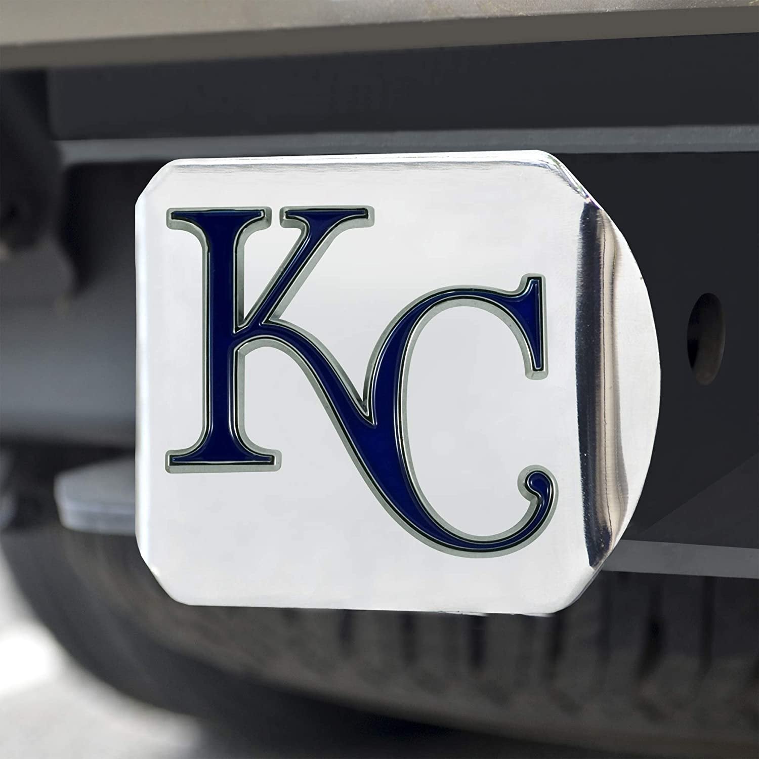 Kansas City Royals Hitch Cover Solid Metal with Raised Color Metal Emblem 2" Square Type III