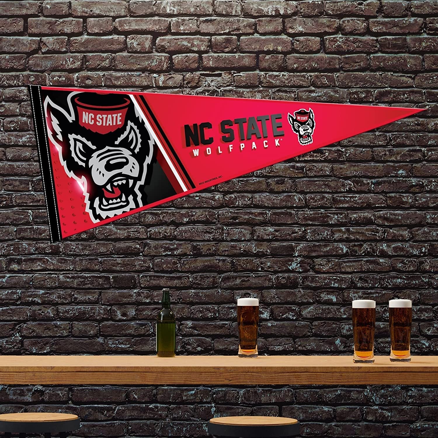 North Carolina State University Wolfpack Soft Felt Pennant, 12x30 Inch, Easy To Hang