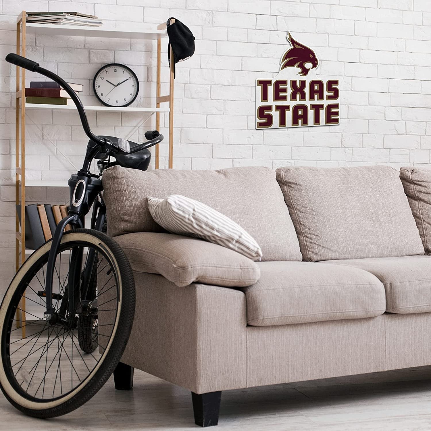 Texas State University Bobcats Soft Felt Pennant, Primary Design, Shape Cut, 18 Inch, Easy To Hang
