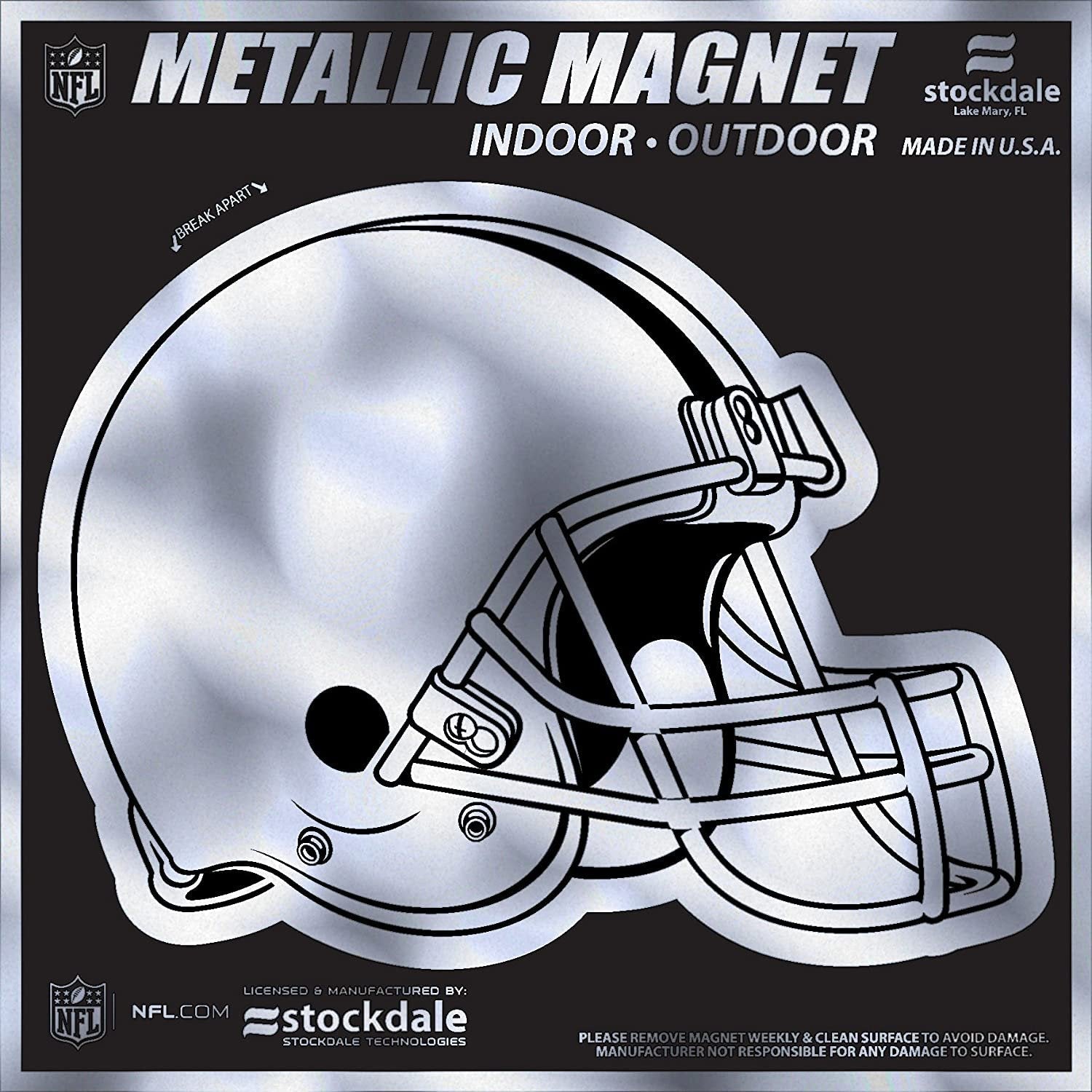 Cleveland Browns 12 Inch Magnet, Heavy Duty, Metallic Chrome Shimmer Design, Auto Home 1