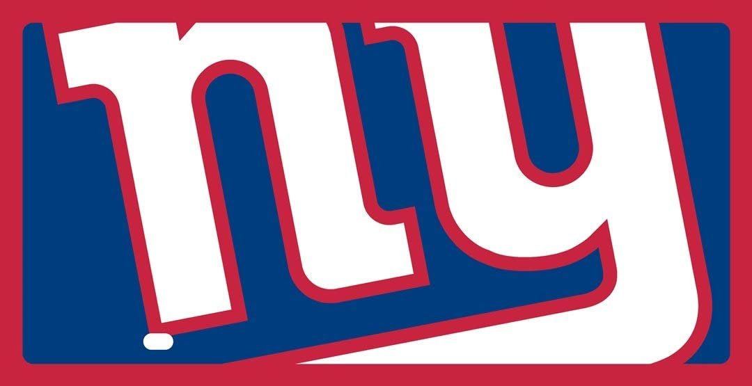 New York Giants Premium Laser Tag License Plate, Mega Logo, Mirrored Acrylic, 6x12 Inch 1
