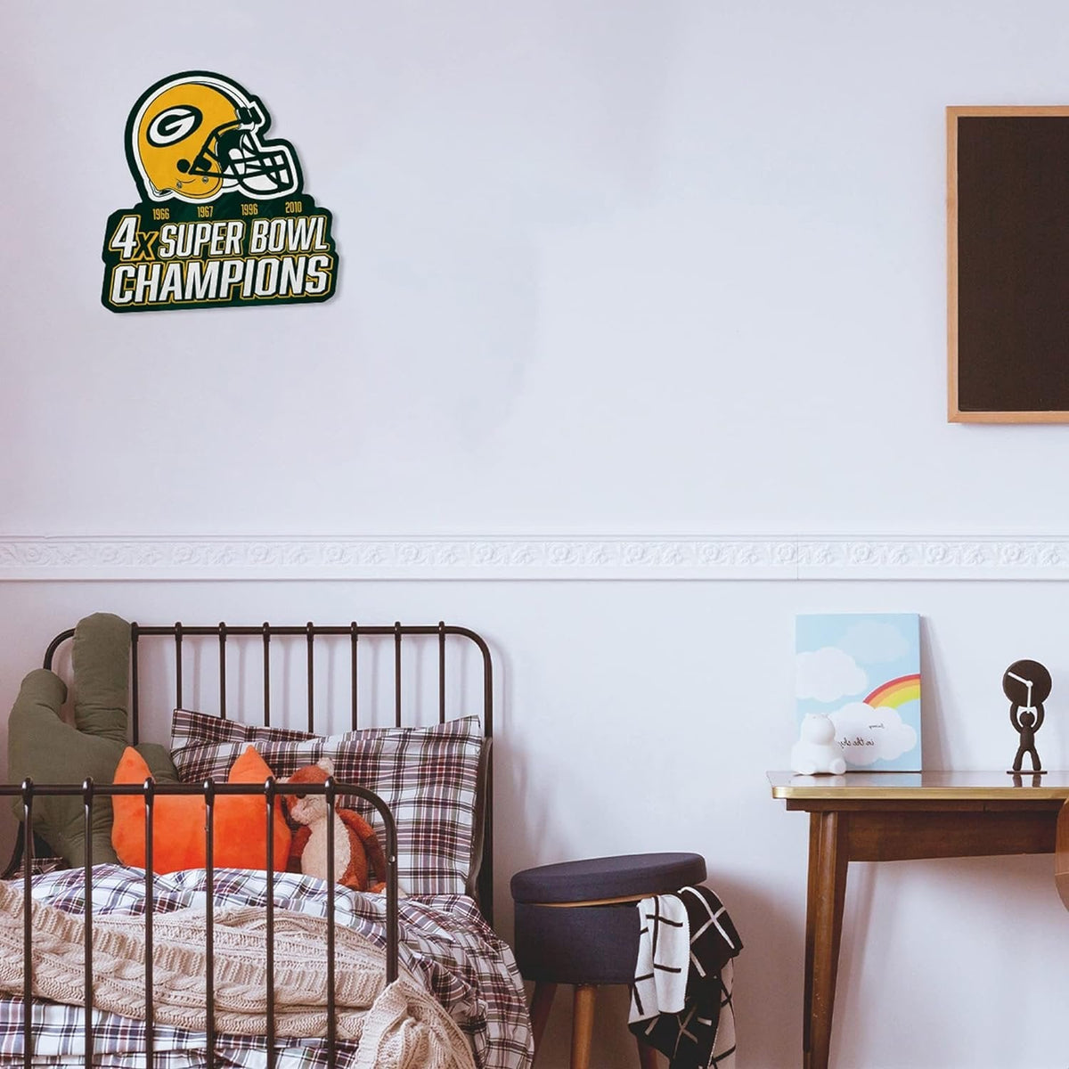 Rico Industries NFL Football Green Bay Packers Champ Shape Cut Pennant - Home and Living Room Décor - Soft Felt EZ to Hang 4