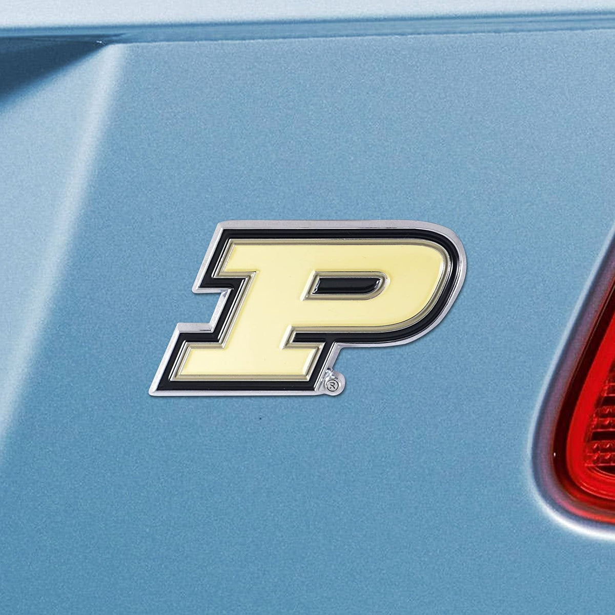 Purdue University Boilermakers Solid Metal Color Auto Emblem Raised Diecut