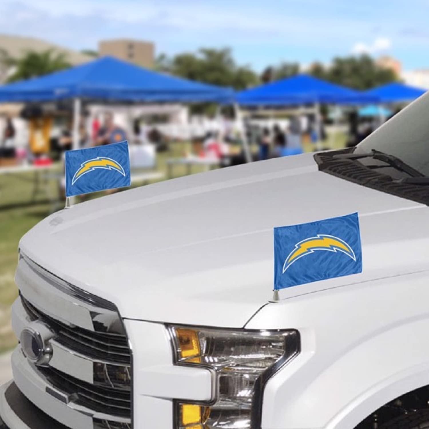Los Angeles Chargers Ambassador Flag Banner Pair Auto Premium Car Outdoor Set Football 2