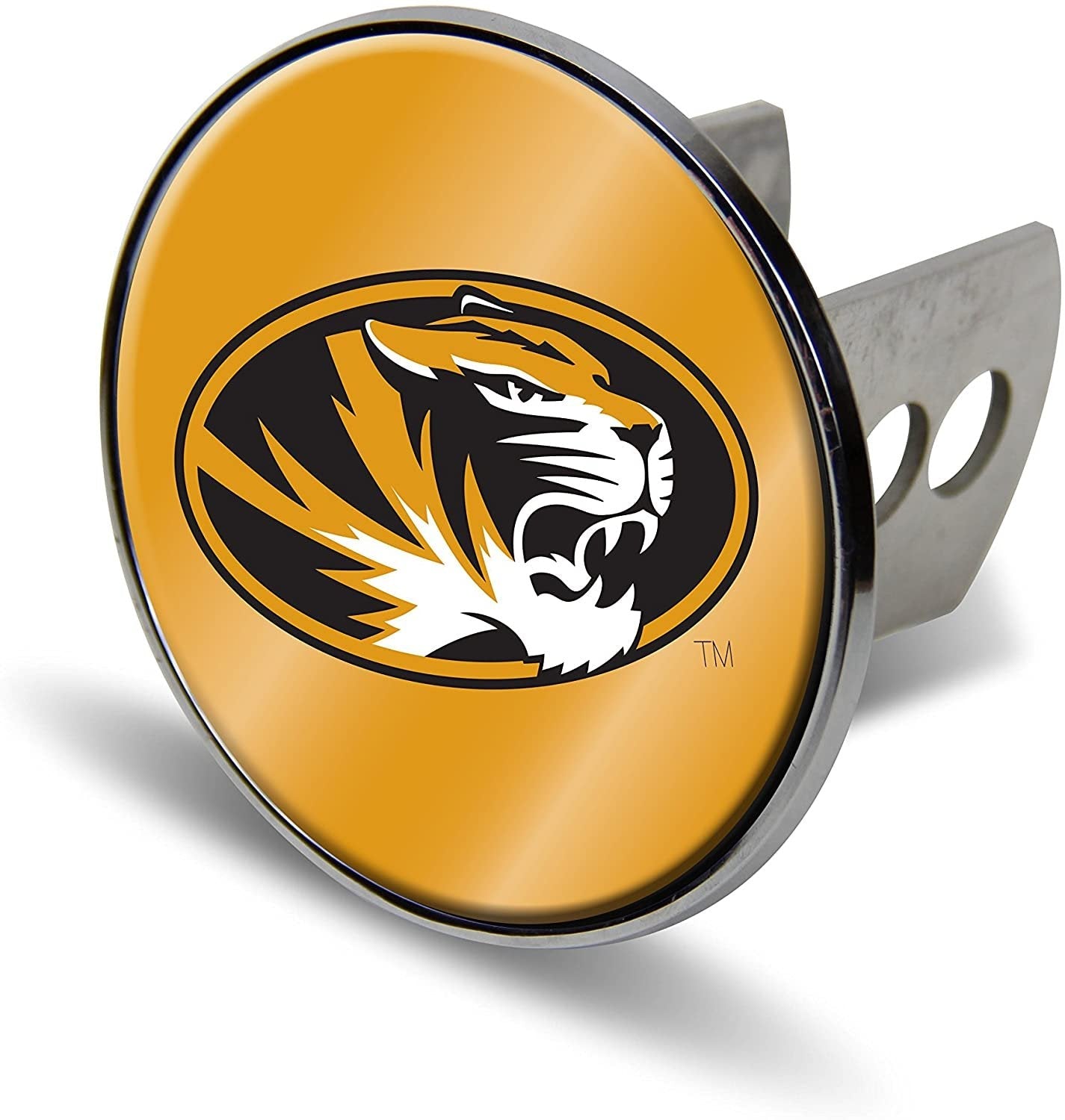 Missouri Tigers Metal Hitch Cover with Laser Cut Mirrored Acrylic Insert for 2 Inch Receiver University of 1
