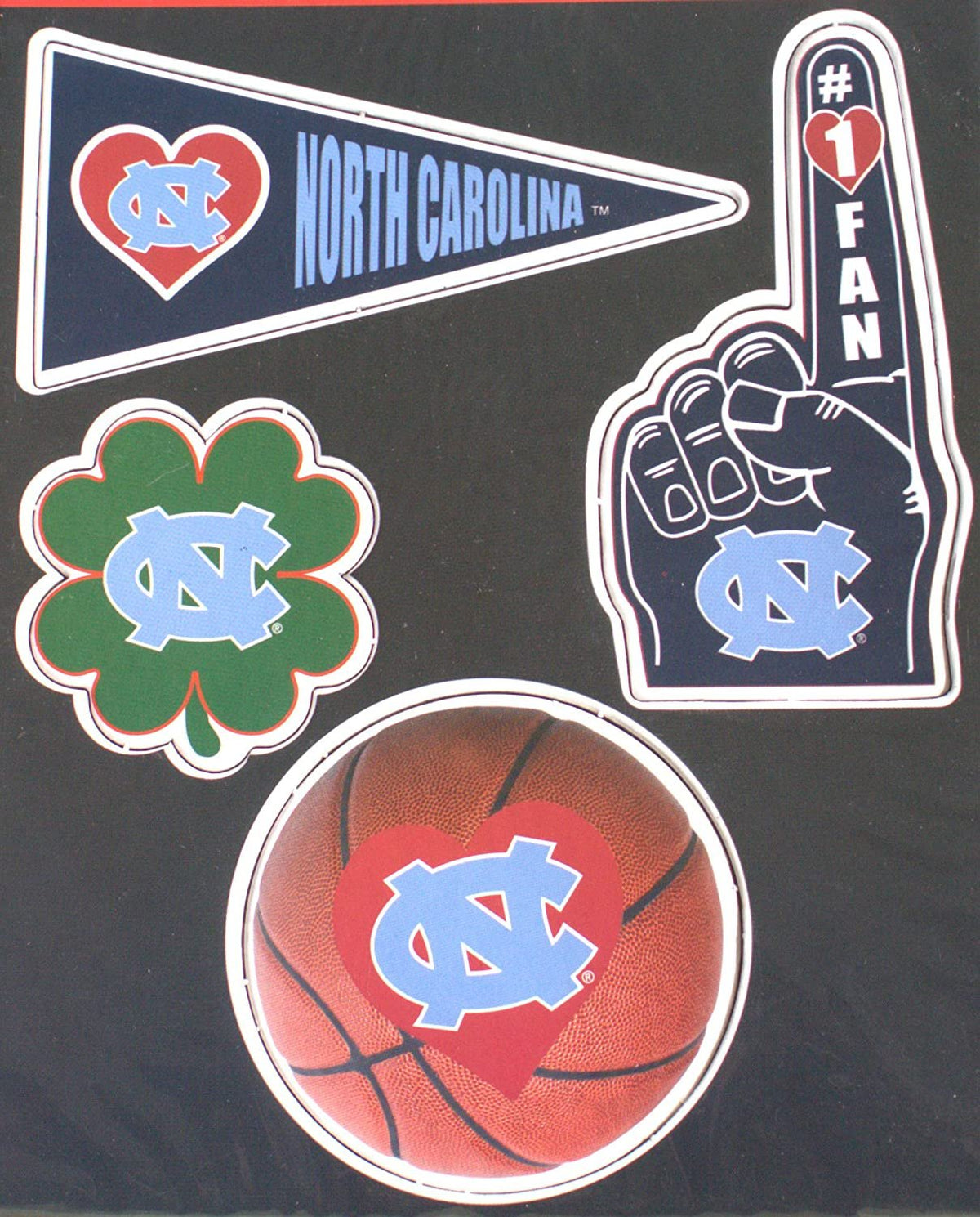 North Carolina Tarheels 4 Piece Magnet Set University of 1