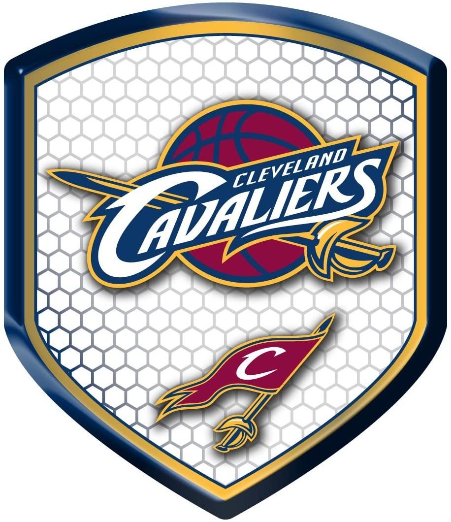 Cleveland Cavaliers High Intensity Reflector, Shield Shape, Raised Decal Sticker, 2.5x3.5 Inch, Home or Auto, Full Adhesive Backing 1