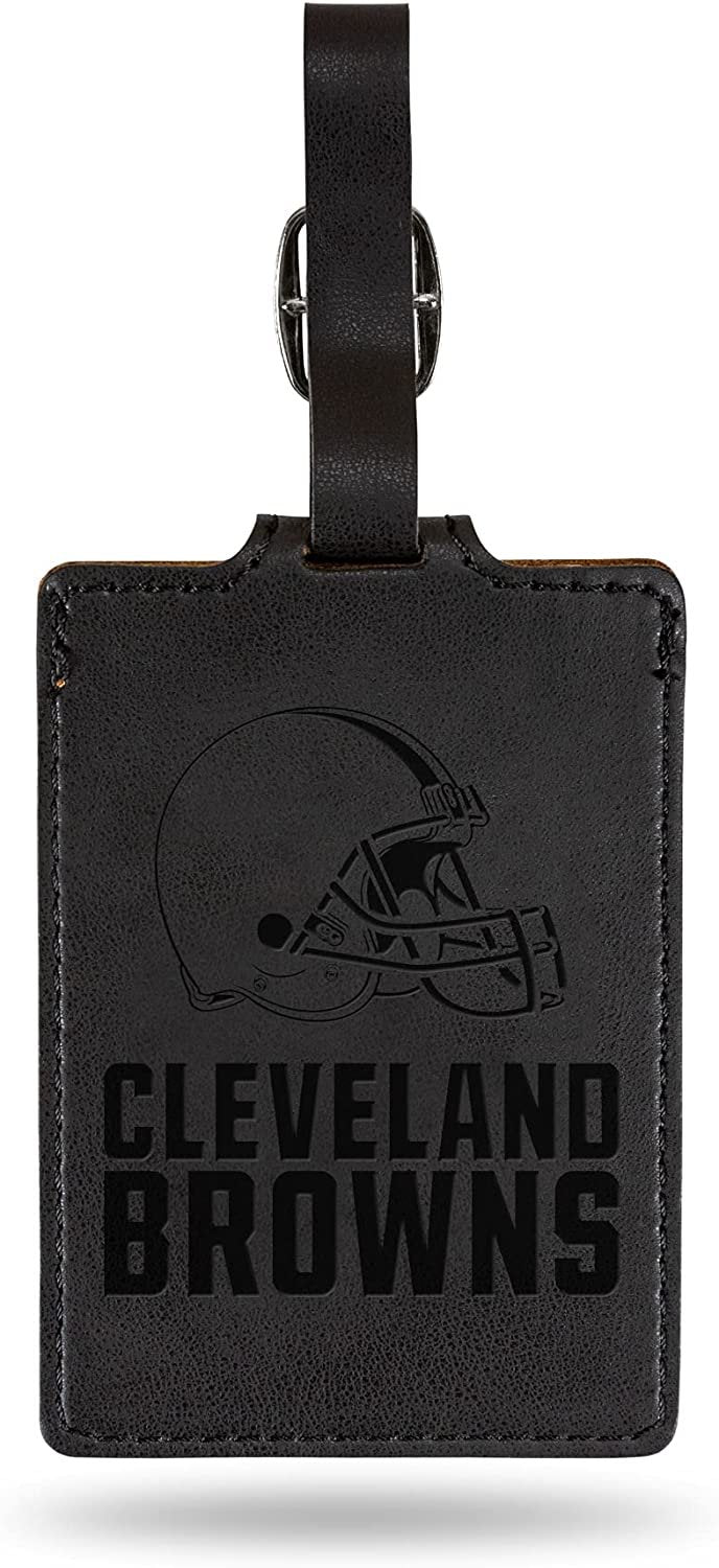 Cleveland Browns Luggage Bag Tag Laser Engraved Ultra Suede Includes ID Card 1