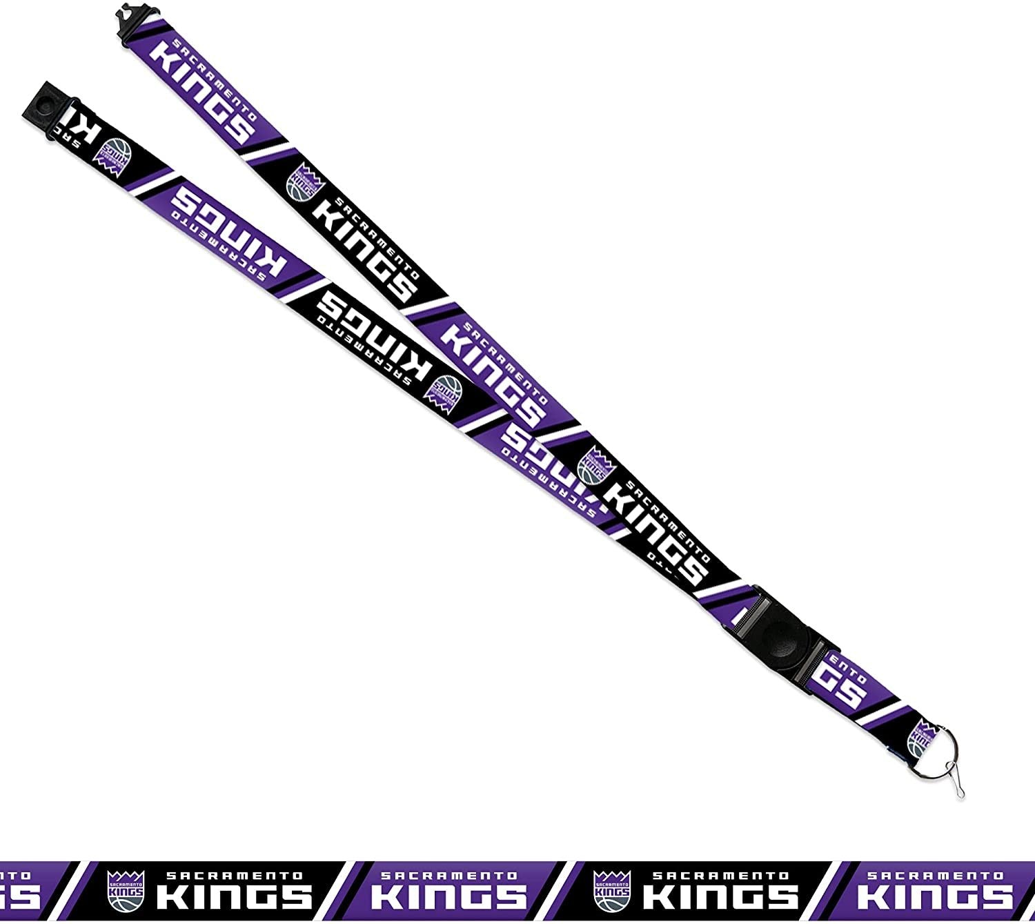 Sacramento Kings Premium Lanyard Keychain 18 Inch Button Clip Safety Breakaway 2