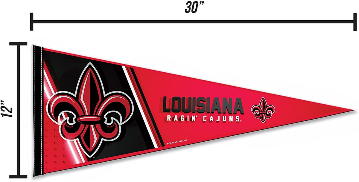 University of Louisiana Lafayette Ragin Cajuns Soft Felt Pennant, 12x30 Inch, Easy To Hang 4