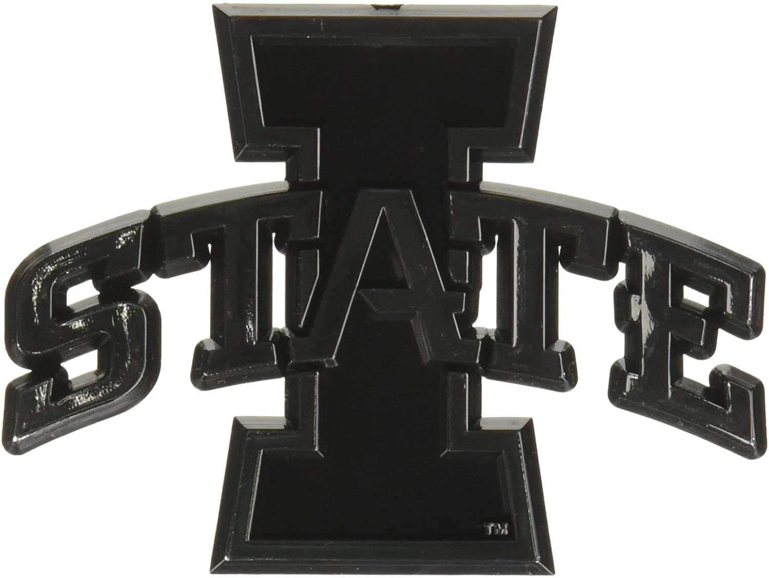 Iowa State University Cyclones Auto Emblem, Plastic Molded, Silver Chrome Color, Raised 3D Effect, Adhesive Backing 1