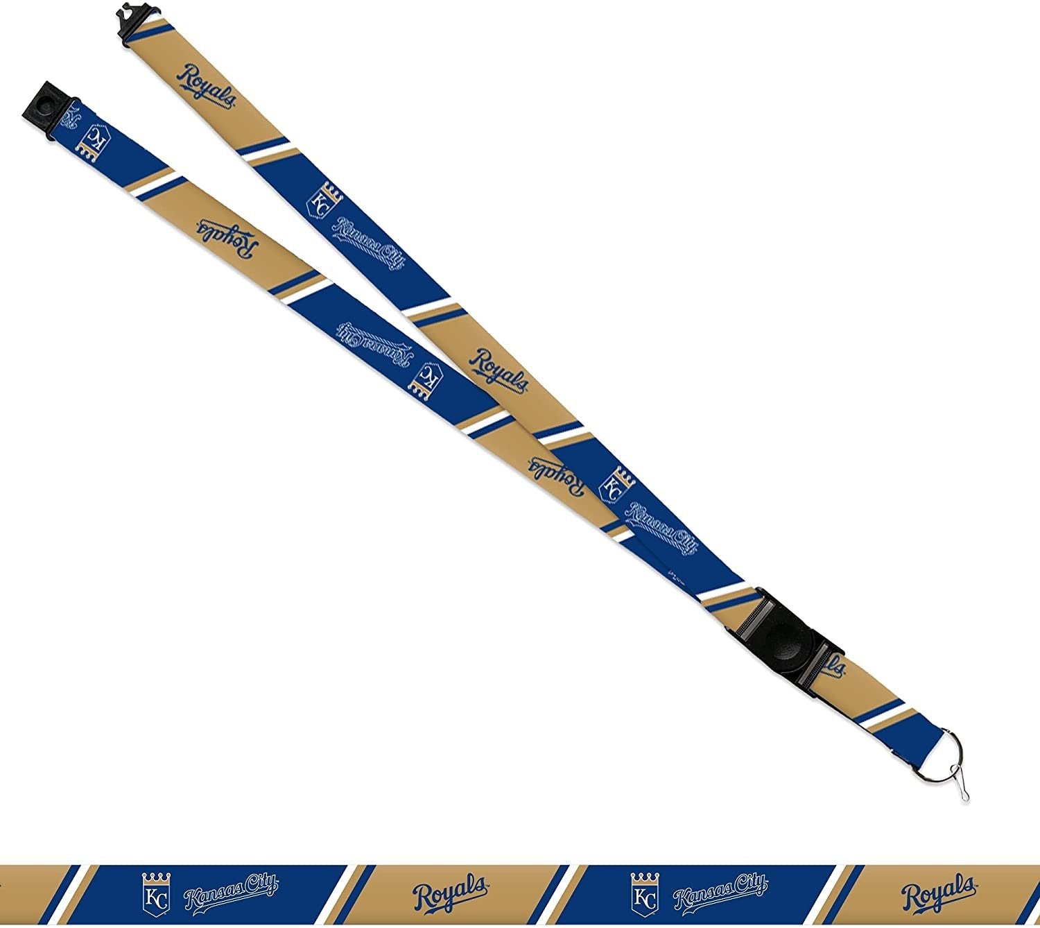 Kansas City Royals Lanyard Keychain Double Sided 18 Inch Button Clip Safety Breakaway 2