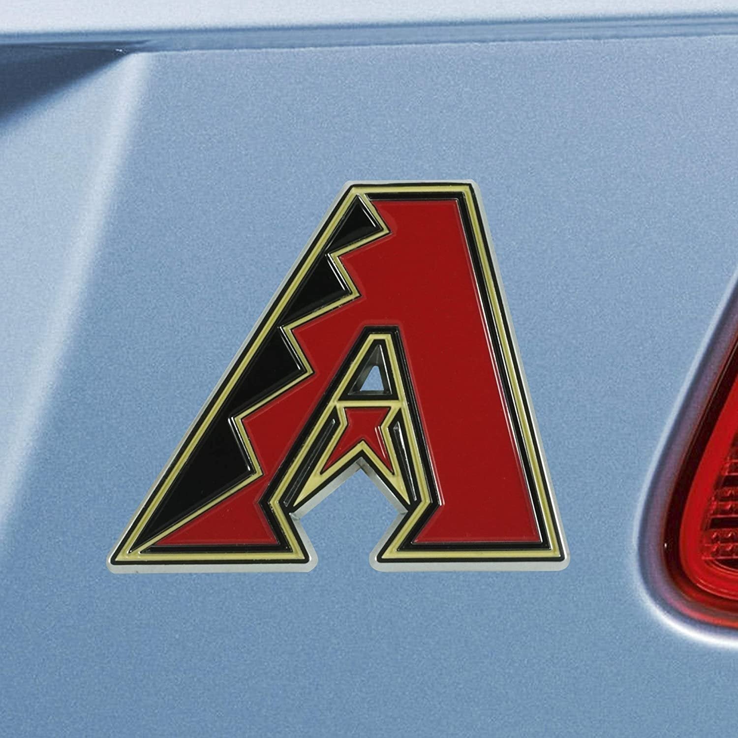 Arizona Diamondbacks Solid Metal Color Auto Emblem Raised Decal Adhesive Tape Backing 2