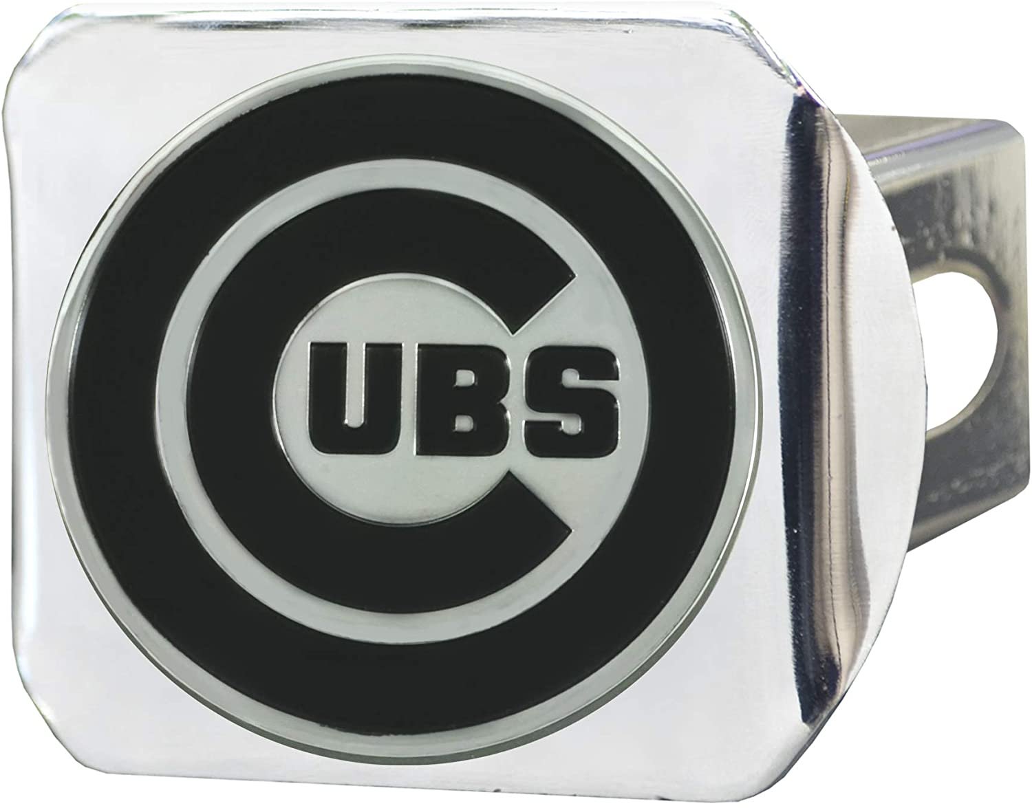 Chicago Cubs Hitch Cover Solid Metal with Raised Chrome Metal Emblem 2" Square Type III 1