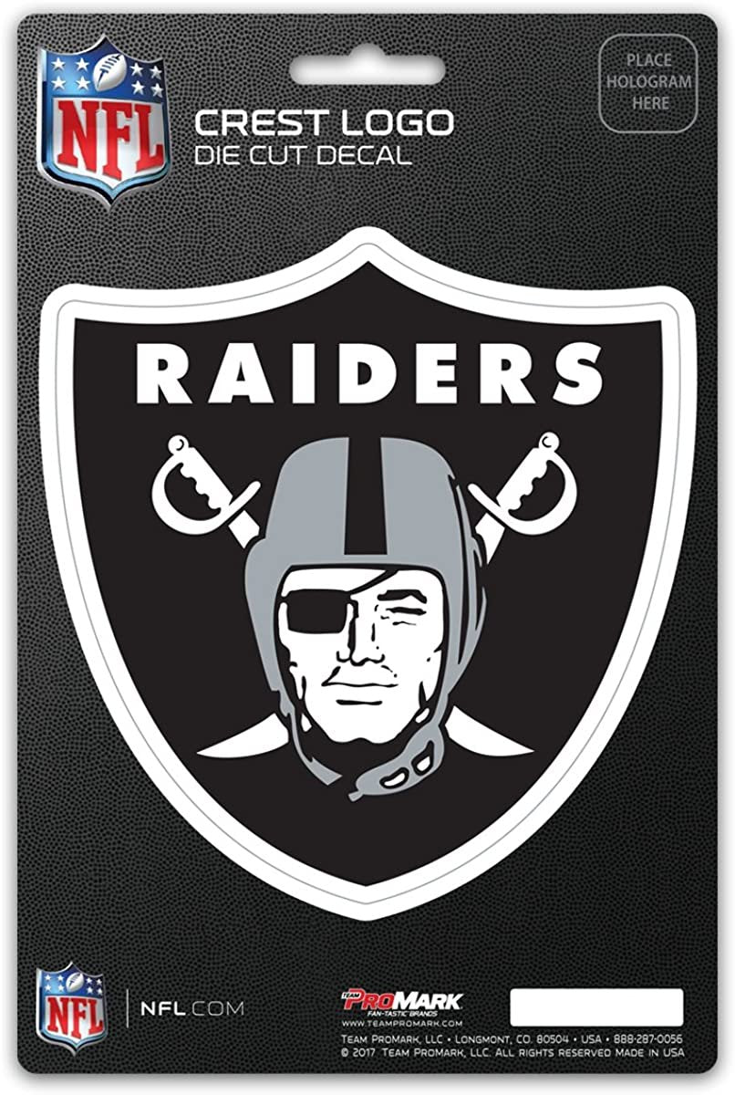 Las Vegas Raiders 5 Inch Sticker Decal, Shield Design, Flat Vinyl, Full Adhesive Backing 1