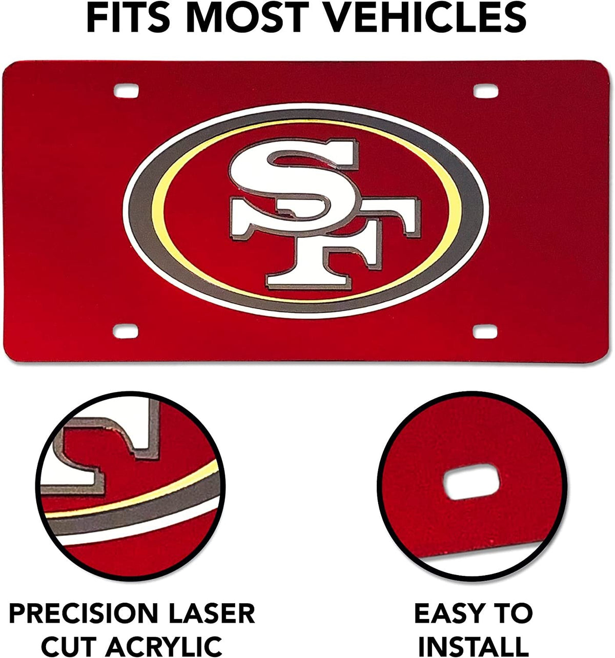 Iowa State University Cyclones Premium Laser Cut Tag License Plate, Mirrored Acrylic Inlaid, 12x6 Inch 8