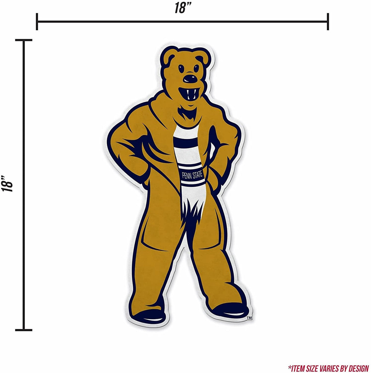 Penn State University Nittany Lions Soft Felt Pennant, Mascot Design, Shape Cut, 18 Inch, Easy To Hang 5
