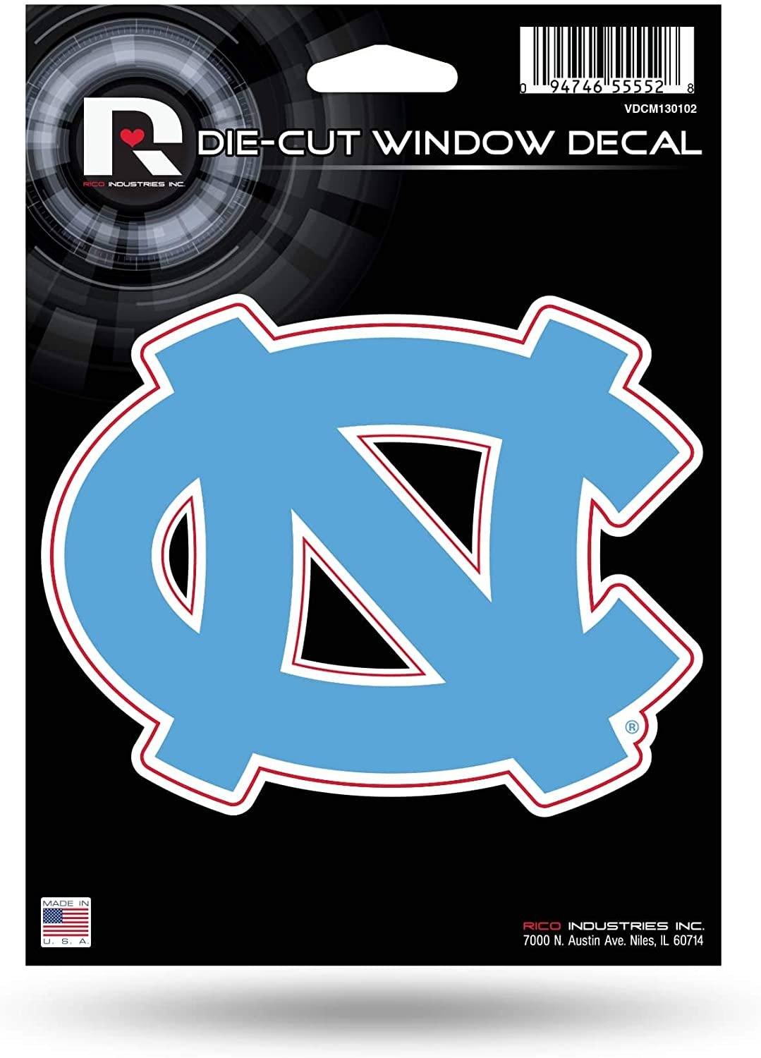 University of North Carolina Tar Heels 5 Inch Die Cut Flat Vinyl Decal Sticker Adhesive Backing 1
