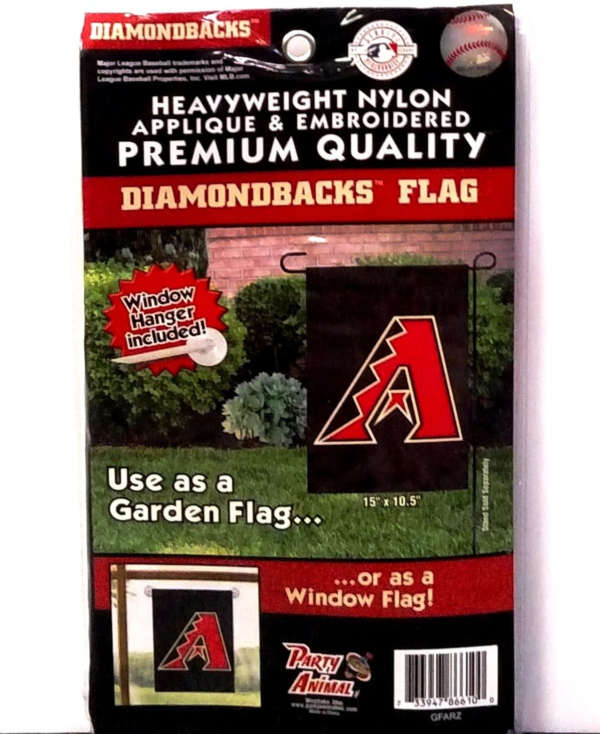 Arizona Diamondbacks Premium Garden Flag Banner, Embroidered, 13x18 Inch 1