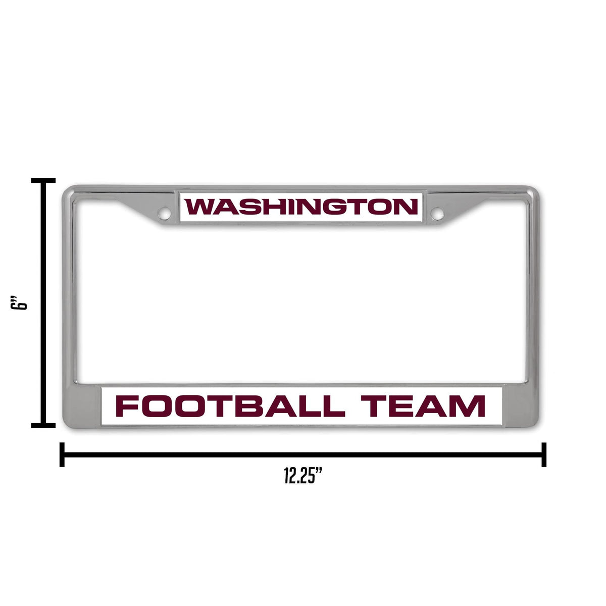 Washington Football Team Commanders Metal License Plate Frame Chrome Tag Cover, 12x6 Inch 4