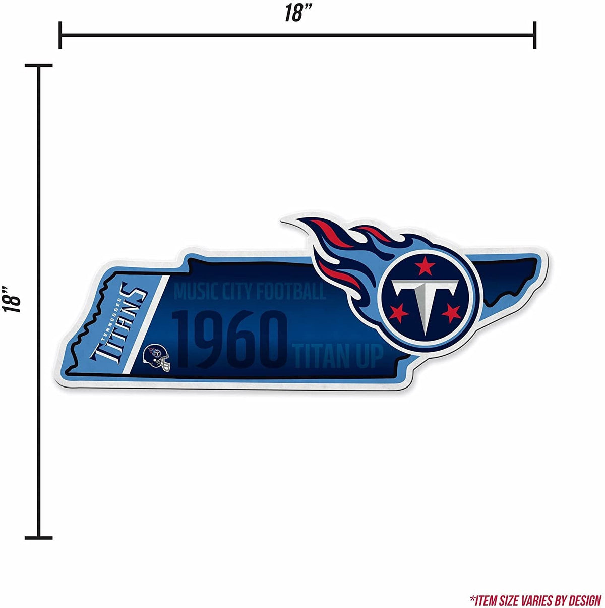 Tennessee Titans Pennant State Shape 18 Inch Soft Felt 4