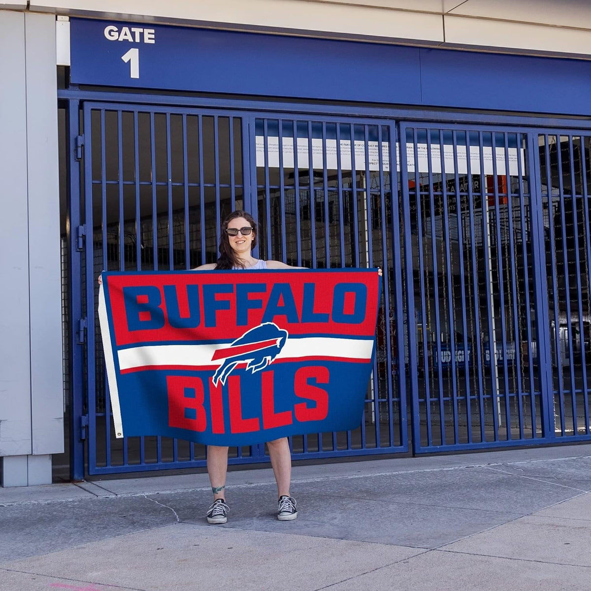 Buffalo Bills Premium 3x5 Foot Flag Banner, Bold Design, Metal Grommets, Outdoor Indoor Use, Single Sided 4